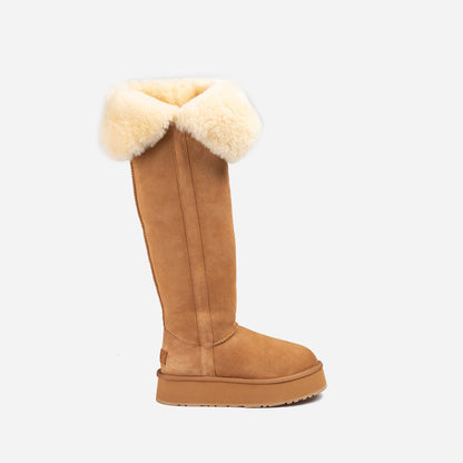 Ugg Classic Platform Buckle Tall Boots (Over The Knee)-PEROZ Accessories