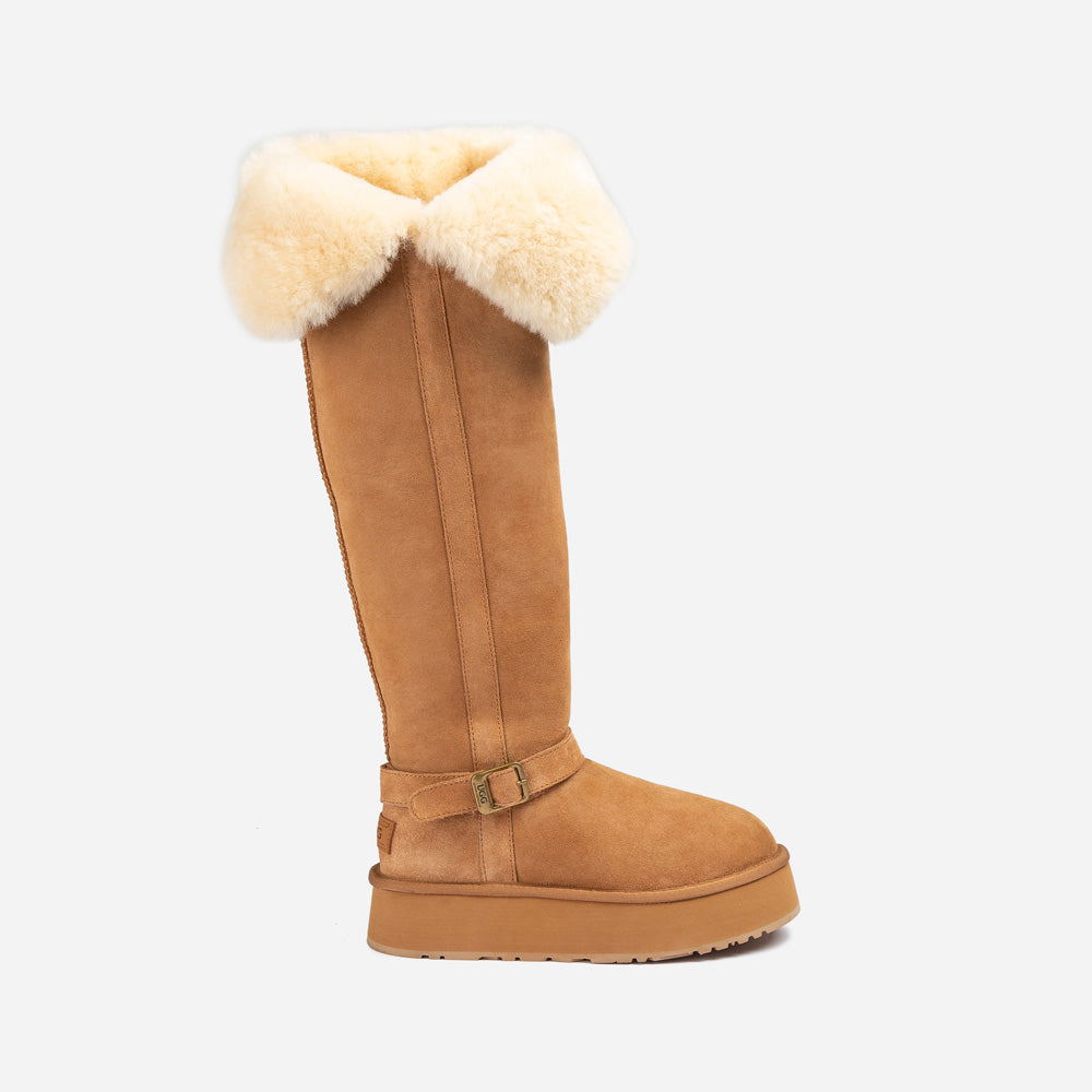 Ugg Classic Platform Buckle Tall Boots (Over The Knee)-PEROZ Accessories