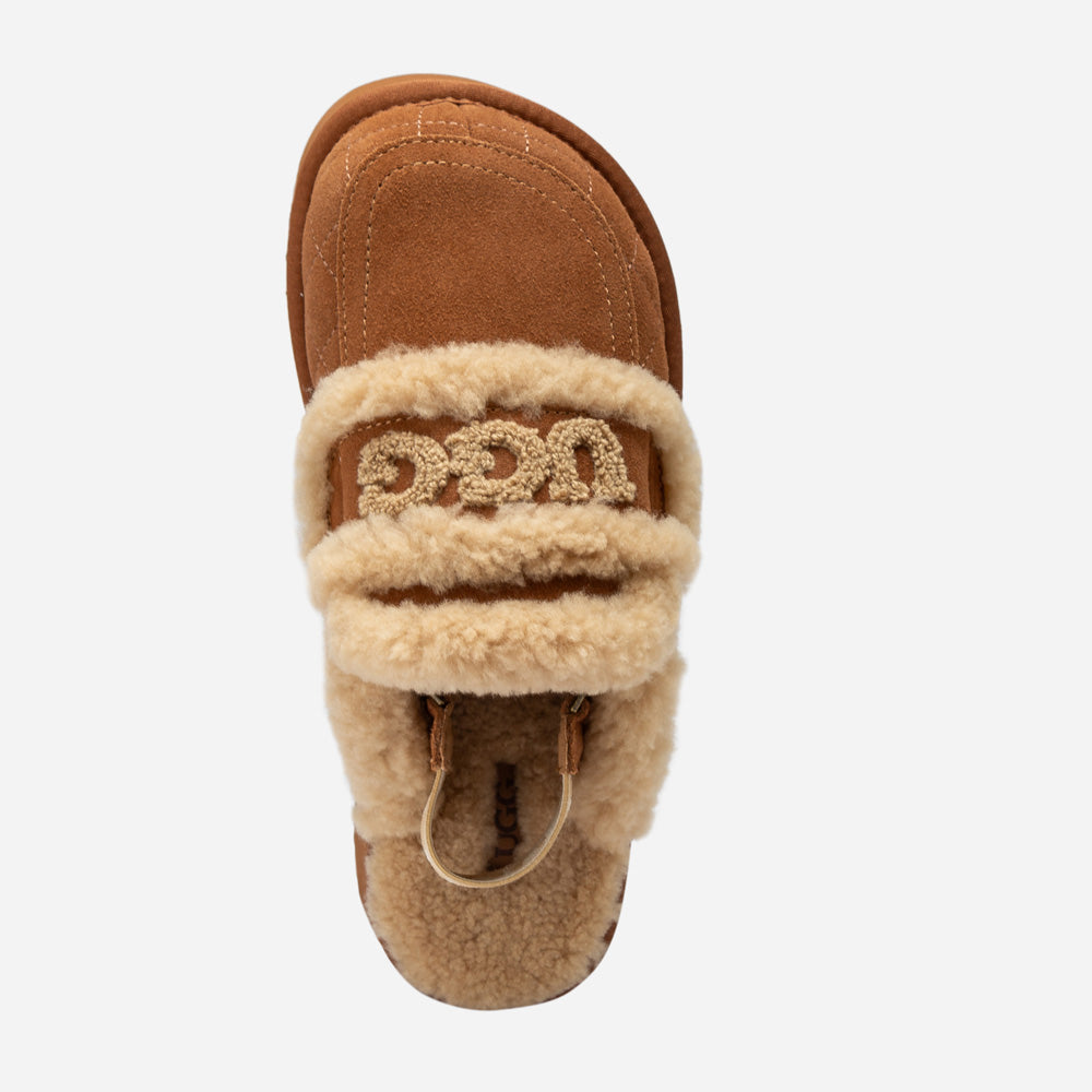 Ugg Violet Matelassé Shearling Platform Slipper (Detachable Feature)-Women Slippers-PEROZ Accessories