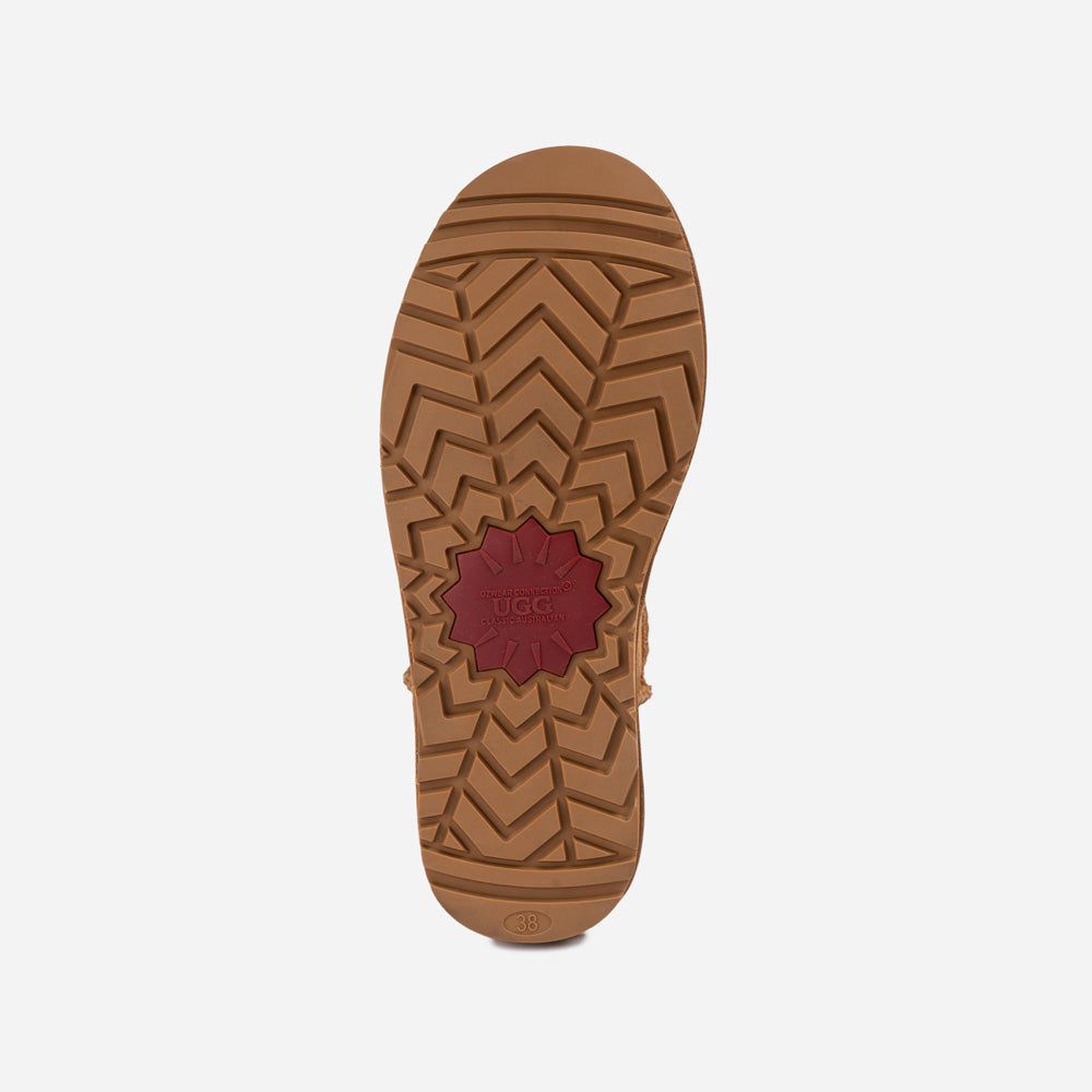 Ugg Classic Knit Logo Ultra Mini Boots (Water Resistant)-PEROZ Accessories