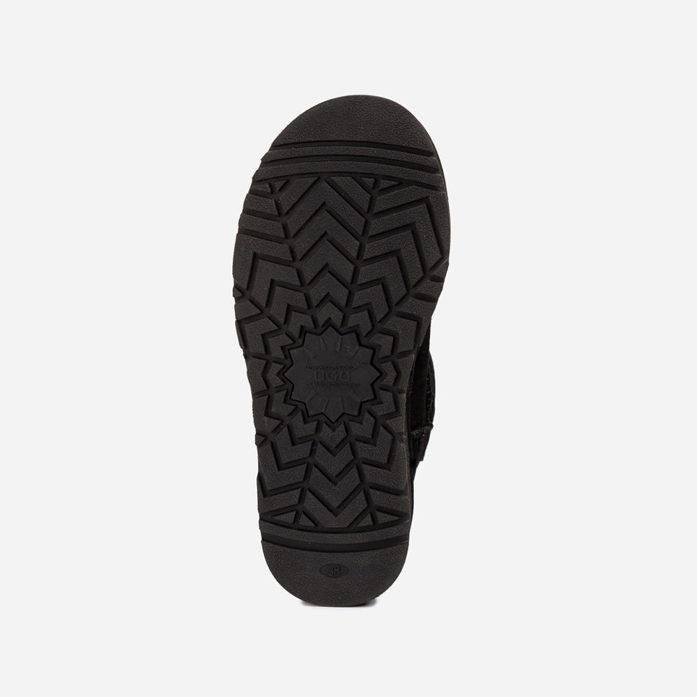 Ugg Classic Platform Knit Logo Ultra Mini Boots (Water Resistant) (5cm)-PEROZ Accessories