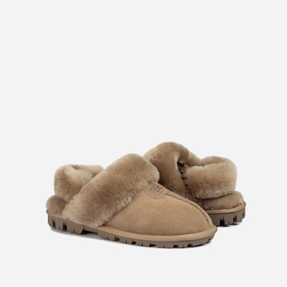 Ugg Coquette Slipper (Elastic Logo &amp; Wool Strap) (Detachable Feature)-PEROZ Accessories