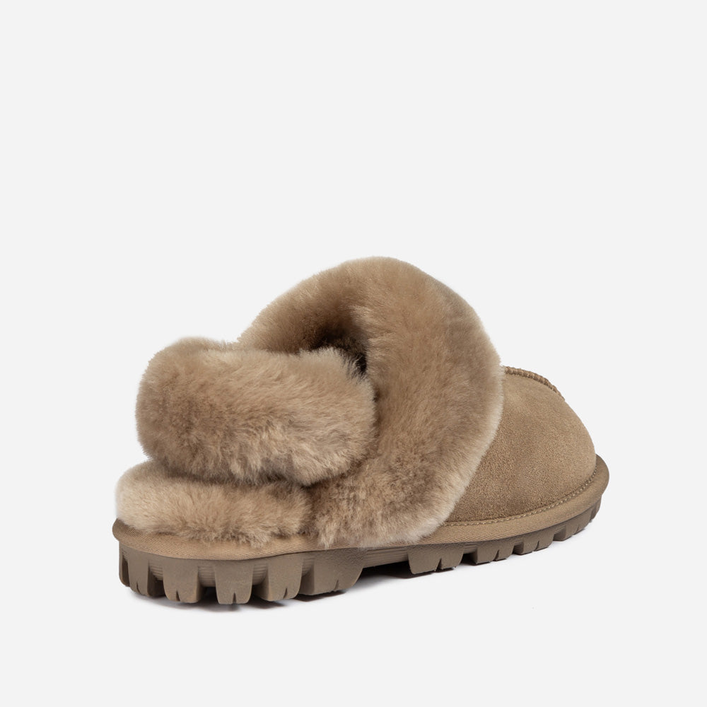 Ugg Coquette Slipper (Elastic Logo &amp; Wool Strap) (Detachable Feature)-PEROZ Accessories