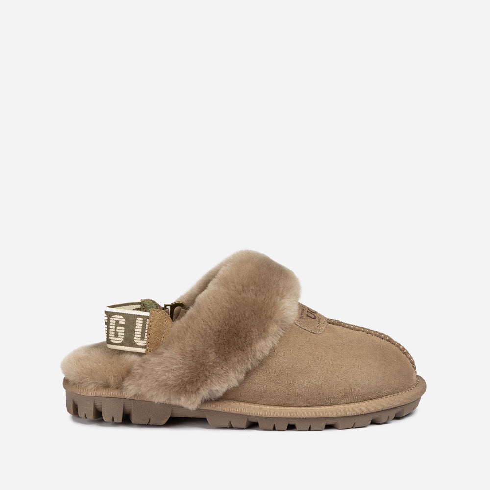 Ugg Coquette Slipper (Elastic Logo &amp; Wool Strap) (Detachable Feature)-PEROZ Accessories