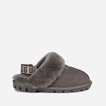 Ugg Coquette Slipper (Elastic Logo &amp; Wool Strap) (Detachable Feature)-PEROZ Accessories