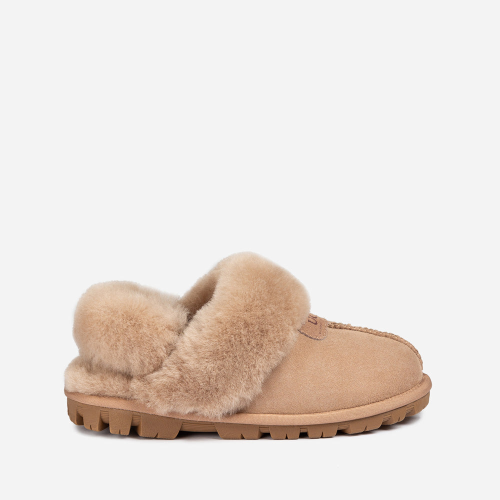 Ugg Coquette Slipper (Elastic Logo &amp; Wool Strap) (Detachable Feature)-PEROZ Accessories