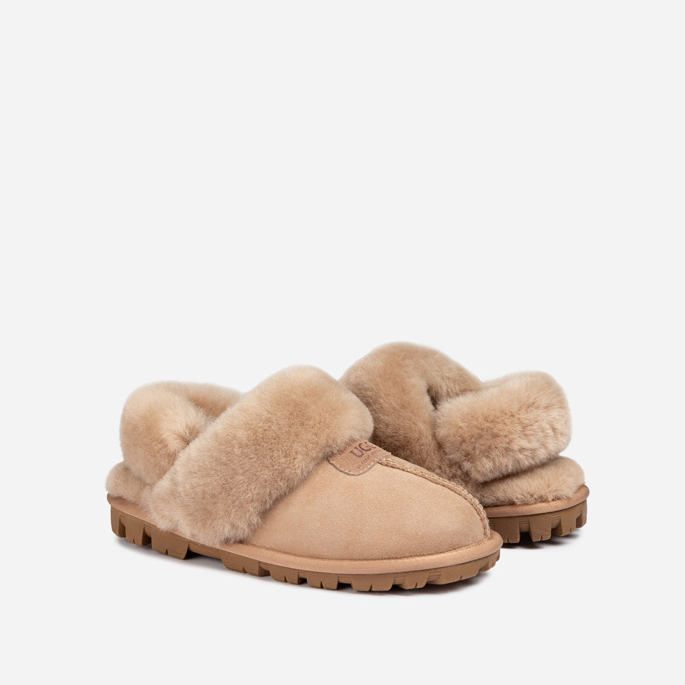 Ugg Coquette Slipper (Elastic Logo &amp; Wool Strap) (Detachable Feature)-PEROZ Accessories