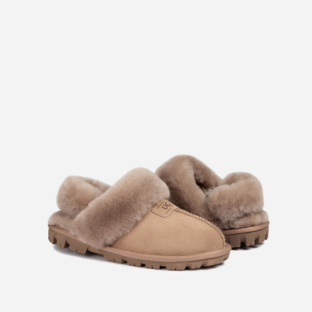 Ugg Coquette Slipper (Elastic Logo &amp; Wool Strap) (Detachable Feature)-PEROZ Accessories