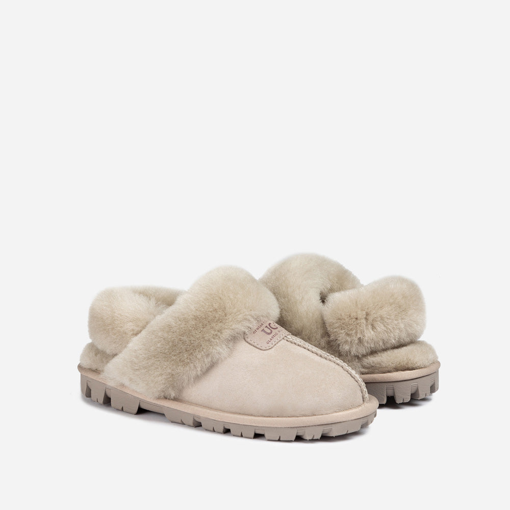 Ugg Coquette Slipper (Elastic Logo &amp; Wool Strap) (Detachable Feature)-PEROZ Accessories
