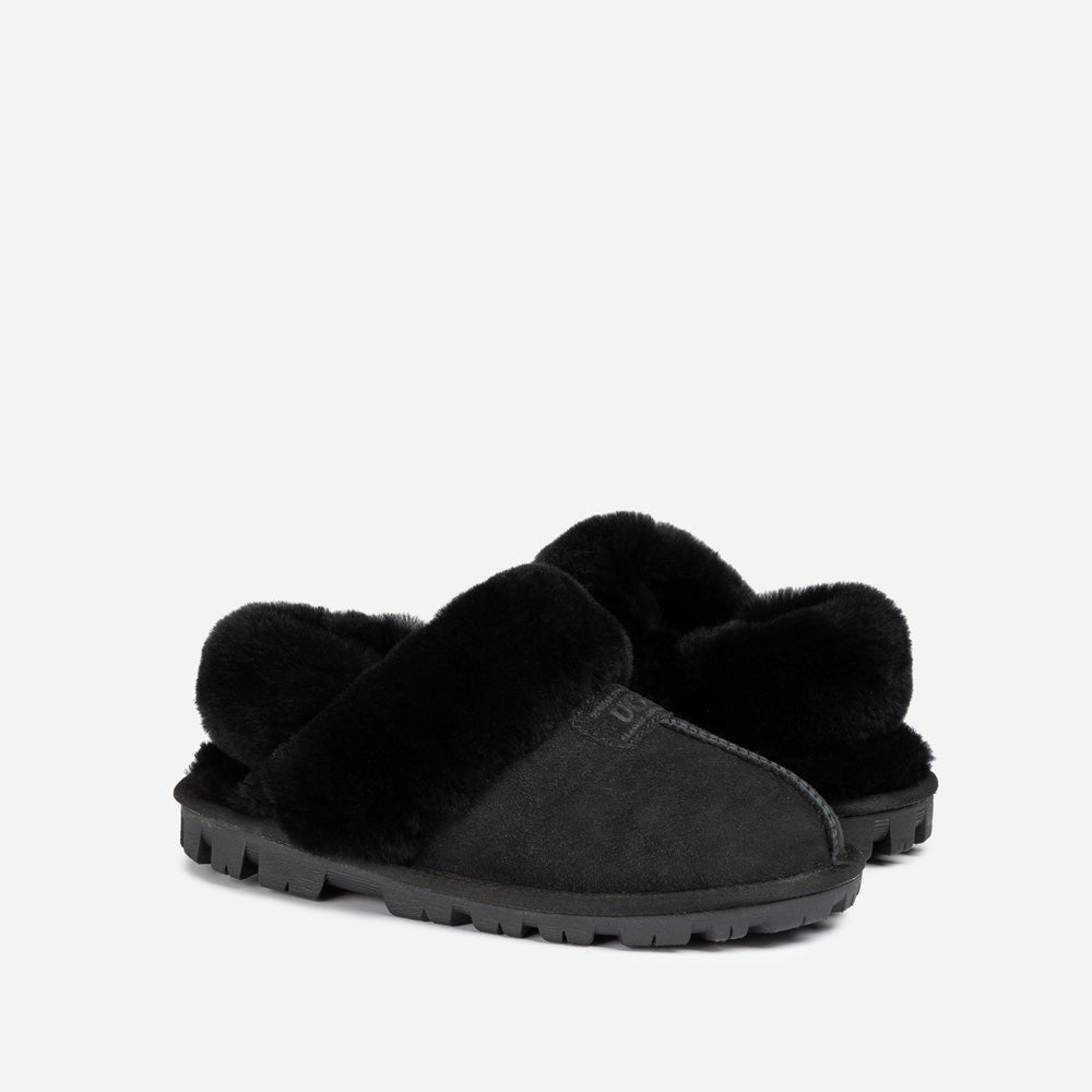 Ugg Coquette Slipper (Elastic Logo &amp; Wool Strap) (Detachable Feature)-PEROZ Accessories