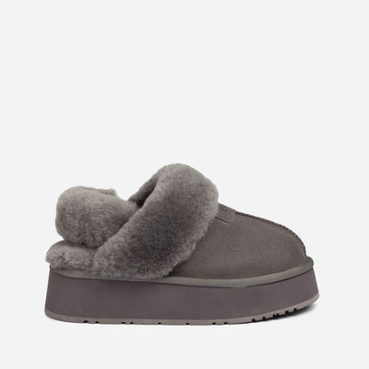 Ugg Coquette Platform Slipper (Elastic Logo &amp; Wool Strap) (Detachable Feature)-LADIES UGG-PEROZ Accessories