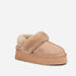 Ugg Platform Slipper (Elastic Logo & Wool Strap) 4.5cm (Detachable Feature)(Water Resistant)-LADIES UGG-PEROZ Accessories