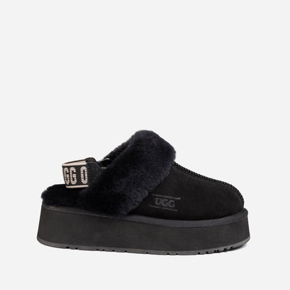 Ugg Platform Slipper (Elastic Logo &amp; Wool Strap) 4.5cm (Detachable Feature)(Water Resistant)-LADIES UGG-PEROZ Accessories