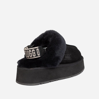Ugg Platform Slipper (Elastic Logo &amp; Wool Strap) 4.5cm (Detachable Feature)(Water Resistant)-LADIES UGG-PEROZ Accessories