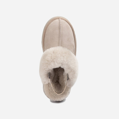 Ugg Platform Slipper (Elastic Logo &amp; Wool Strap) 4.5cm (Detachable Feature)(Water Resistant)-LADIES UGG-PEROZ Accessories