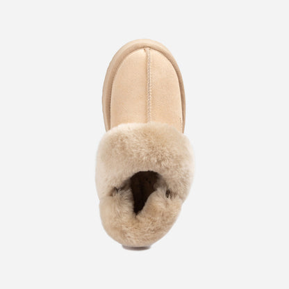 Ugg Platform Slipper (Elastic Logo &amp; Wool Strap) 4.5cm (Detachable Feature)(Water Resistant)-LADIES UGG-PEROZ Accessories