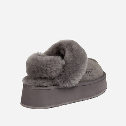 Ugg Platform Slipper (Elastic Logo &amp; Wool Strap) 4.5cm (Detachable Feature)(Water Resistant)-LADIES UGG-PEROZ Accessories