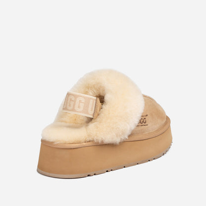 Ugg Platform Slipper (Elastic Logo &amp; Wool Strap) 4.5cm (Detachable Feature)(Water Resistant)-LADIES UGG-PEROZ Accessories