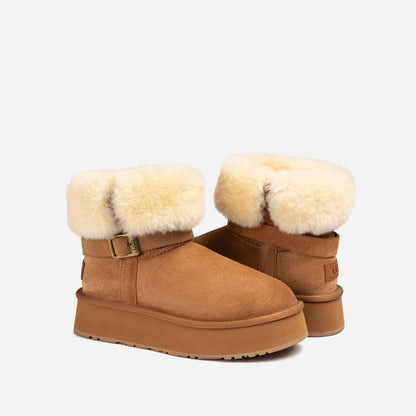 Ugg Classic Platform Buckle Mini Boots (4.5cm) (Water Resistant)-PEROZ Accessories