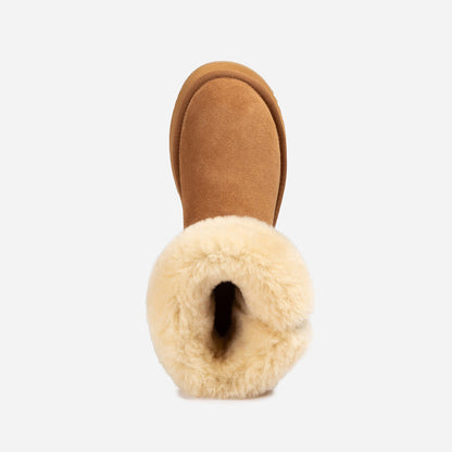 Ugg Classic Platform Buckle Mini Boots (4.5cm) (Water Resistant)-PEROZ Accessories