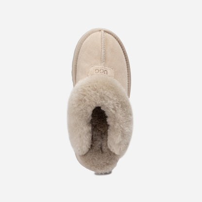 Ugg Coquette Platform Slipper (Elastic Logo &amp; Wool Strap) (Detachable Feature)-LADIES UGG-PEROZ Accessories