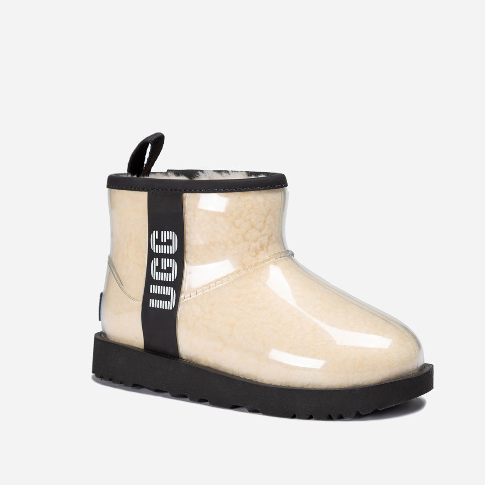 Ugg Classic Kids Clear Mini Boots (Waterproof) (Glow In Dark Logo)-KIDS UGG-PEROZ Accessories