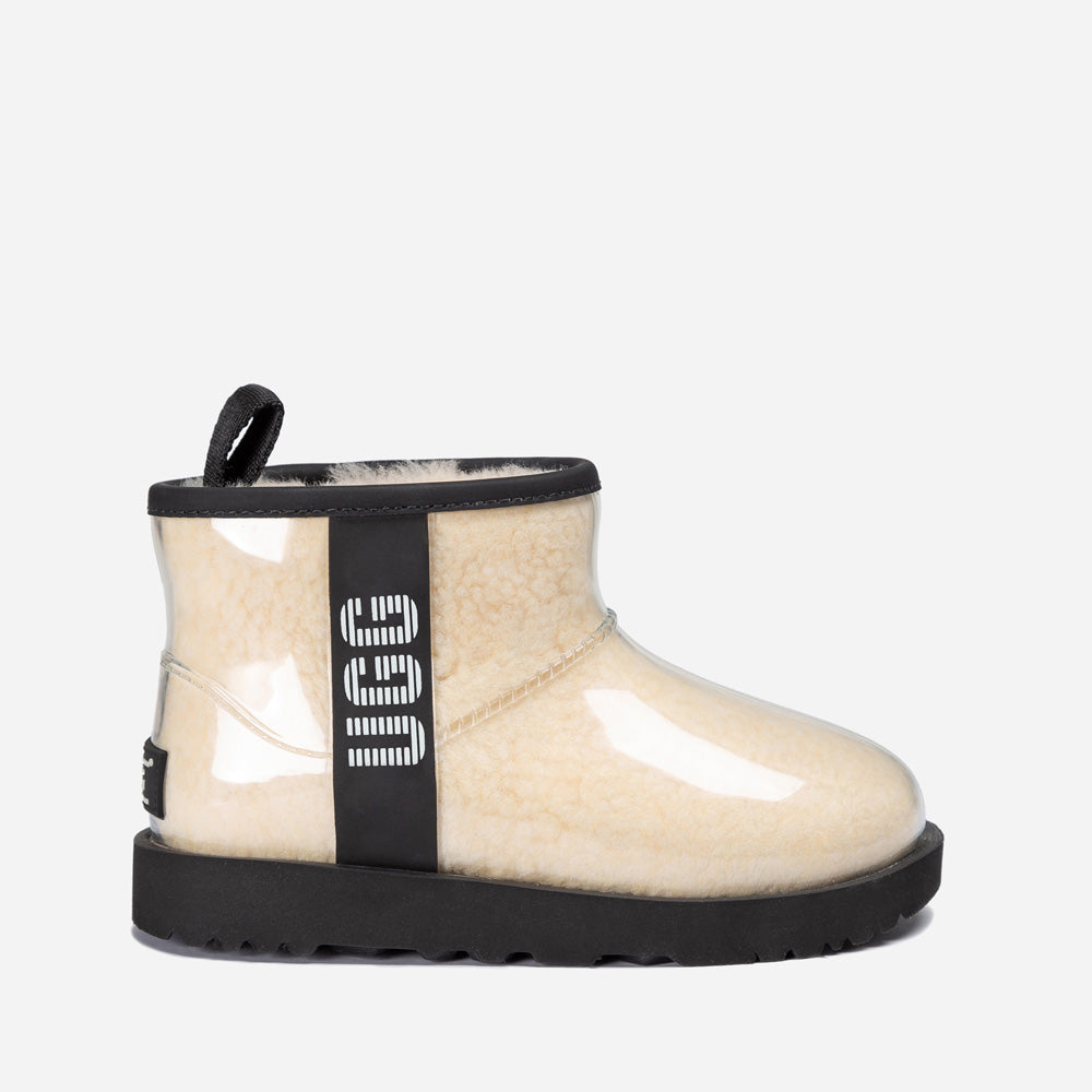 Ugg Classic Kids Clear Mini Boots (Waterproof) (Glow In Dark Logo)-KIDS UGG-PEROZ Accessories