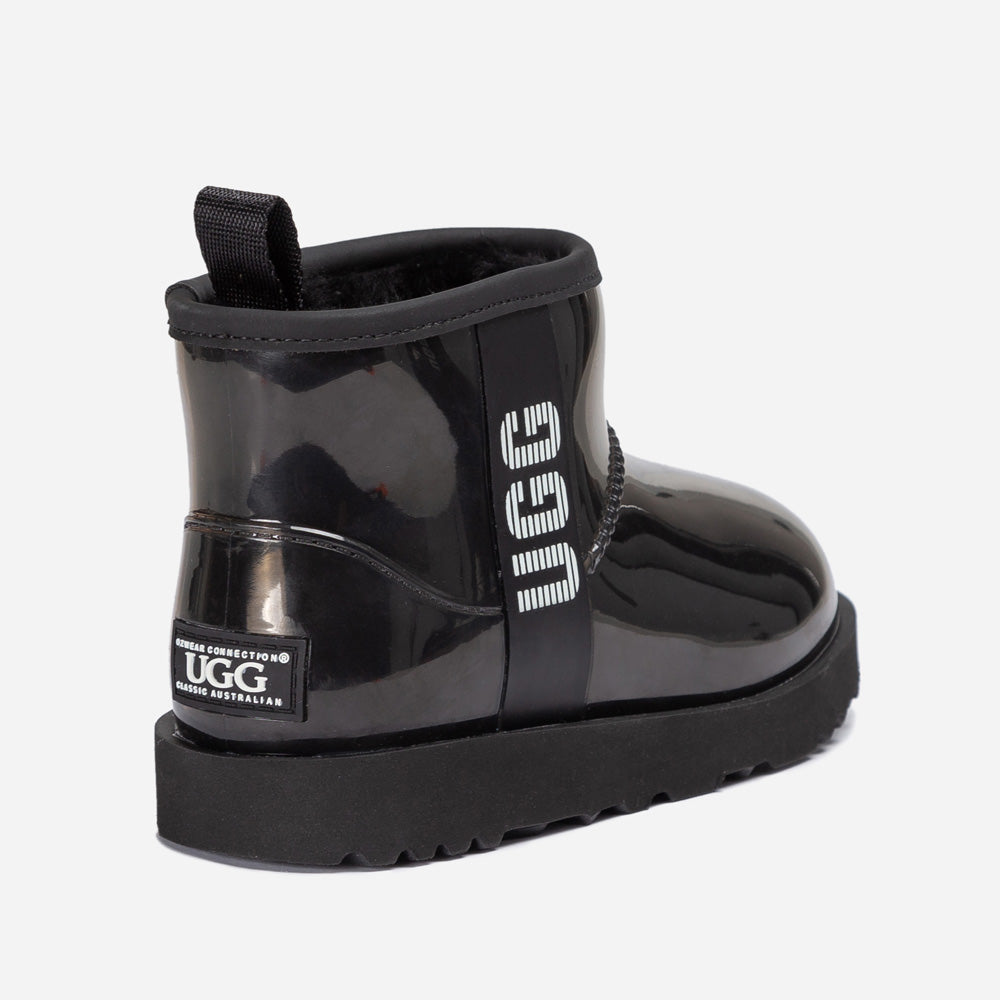 Ugg Classic Kids Clear Mini Boots (Waterproof) (Glow In Dark Logo)-KIDS UGG-PEROZ Accessories