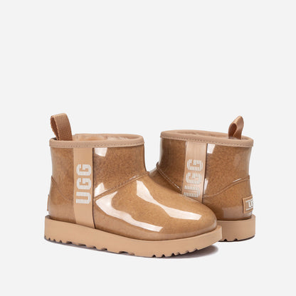 Ugg Classic Kids Clear Mini Boots (Waterproof) (Glow In Dark Logo)-KIDS UGG-PEROZ Accessories