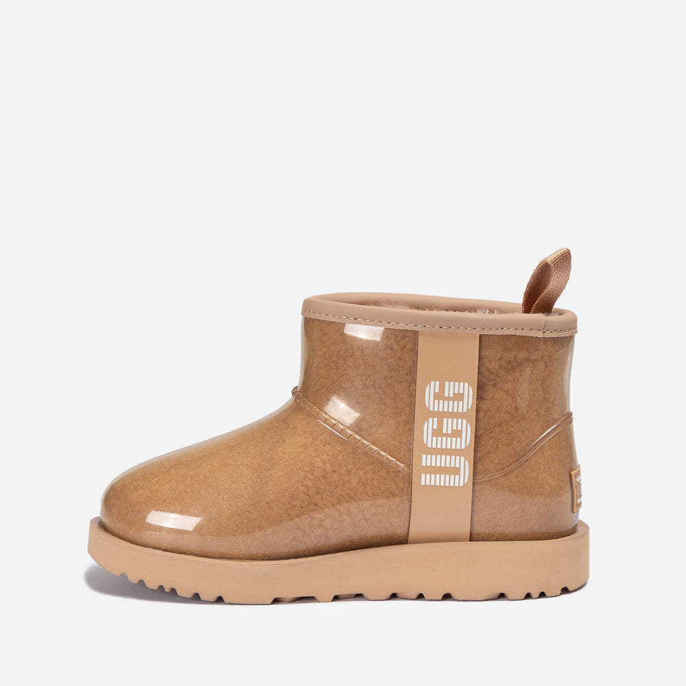Ugg Classic Kids Clear Mini Boots (Waterproof) (Glow In Dark Logo)-KIDS UGG-PEROZ Accessories