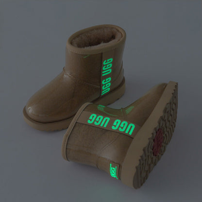 Ugg Classic Kids Clear Boots (Waterproof) (Glow in The Dark)-KIDS UGG-PEROZ Accessories