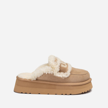 Ugg Violet Shearling Platform Slipper-PEROZ Accessories