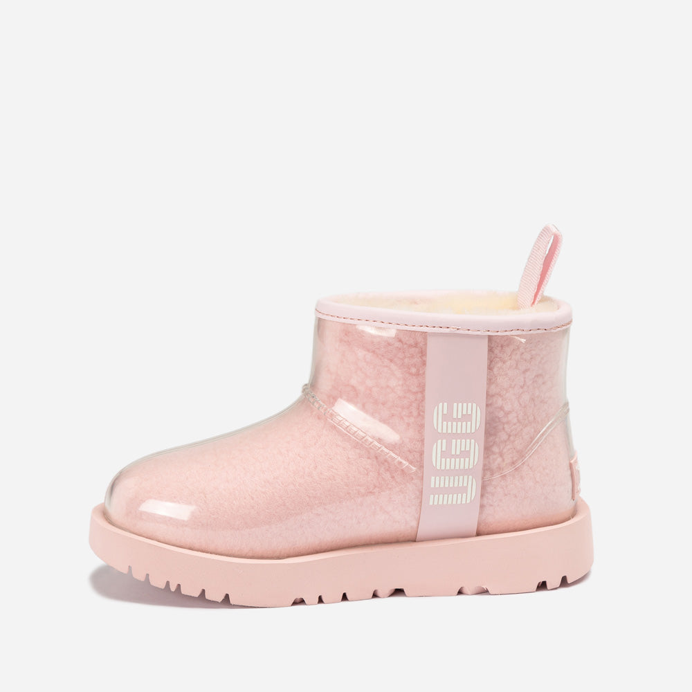 Ugg Classic Kids Clear Mini Boots (Waterproof) (Glow In Dark Logo)-KIDS UGG-PEROZ Accessories