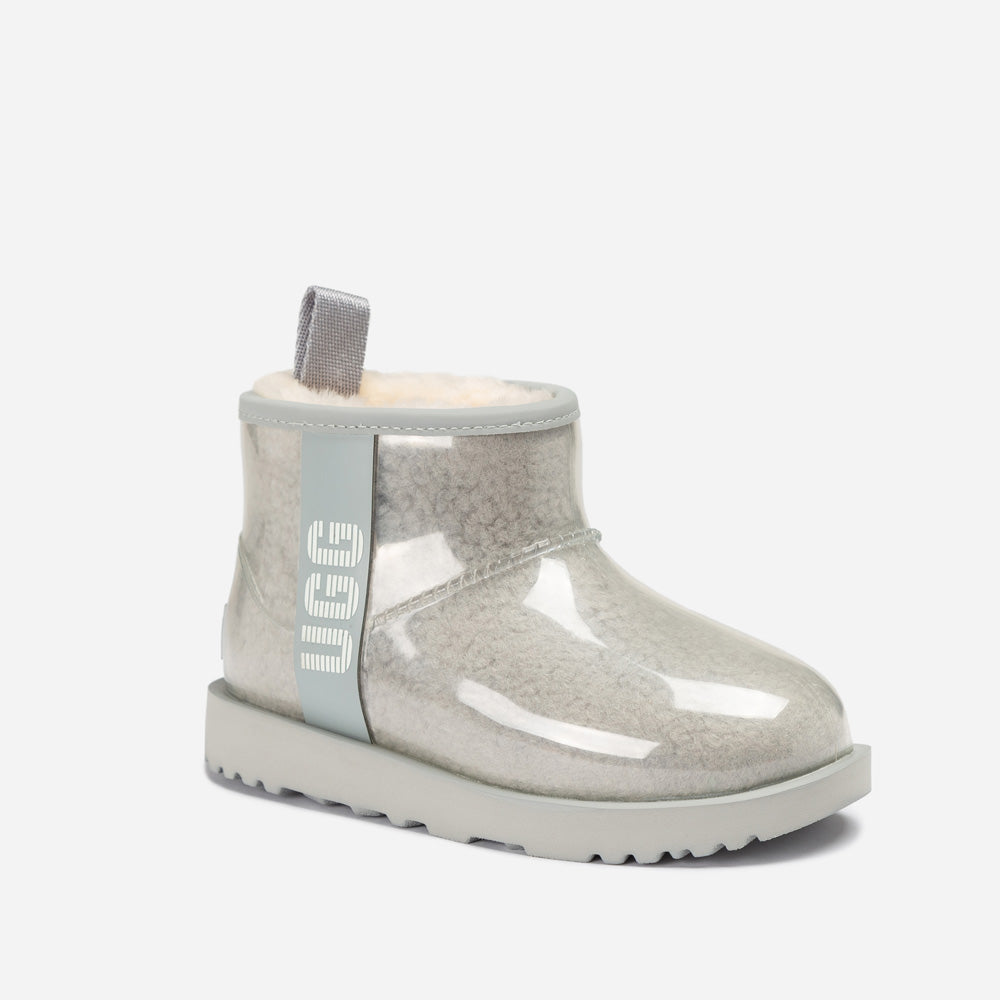 Ugg Classic Kids Clear Mini Boots (Waterproof) (Glow In Dark Logo)-KIDS UGG-PEROZ Accessories