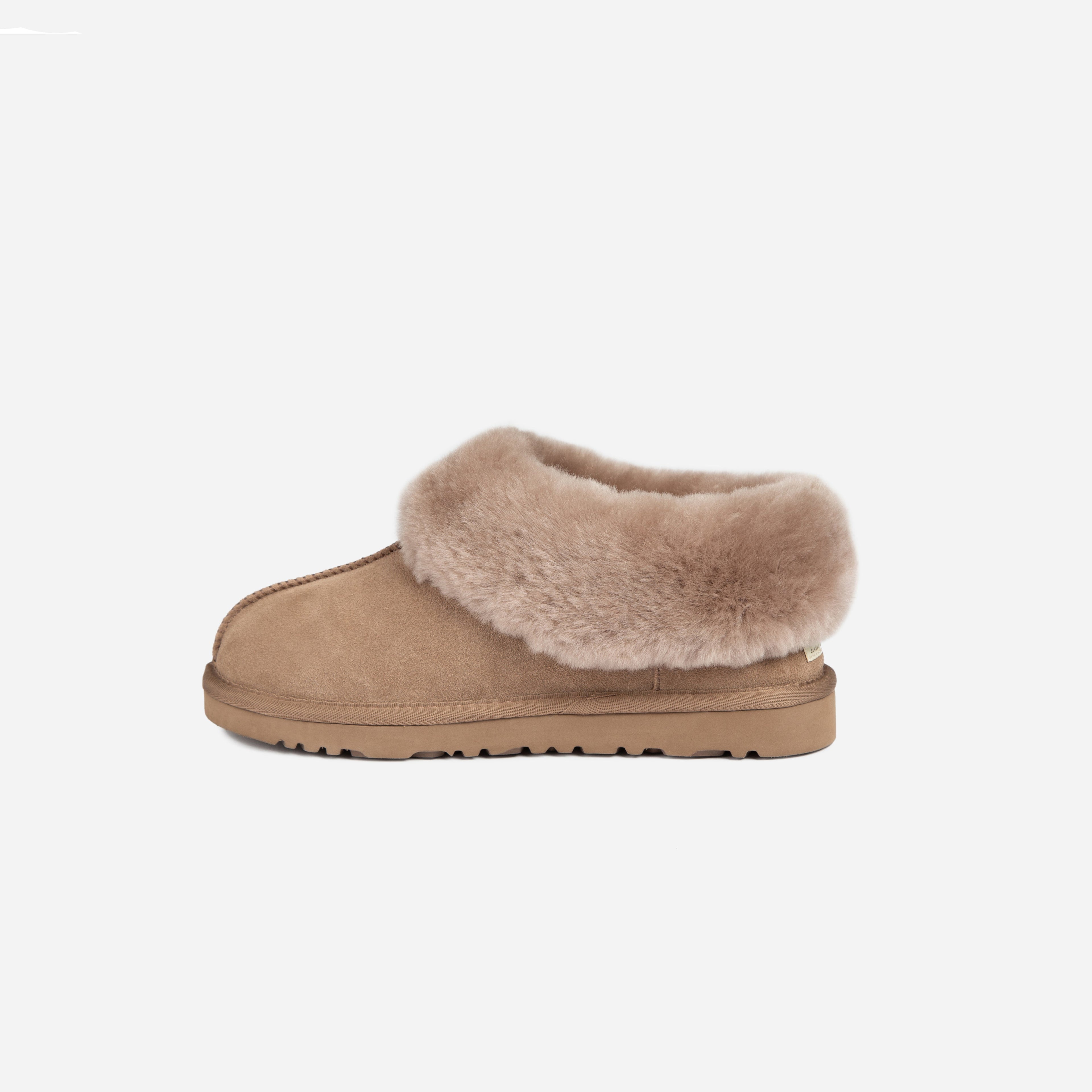 Ugg Slippers Collar Unisex Premium Sheepskin Slippers Suede-Slippers-PEROZ Accessories
