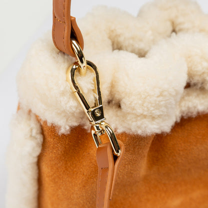 Ugg Shearling Logo Mini Bucket Bag-PEROZ Accessories