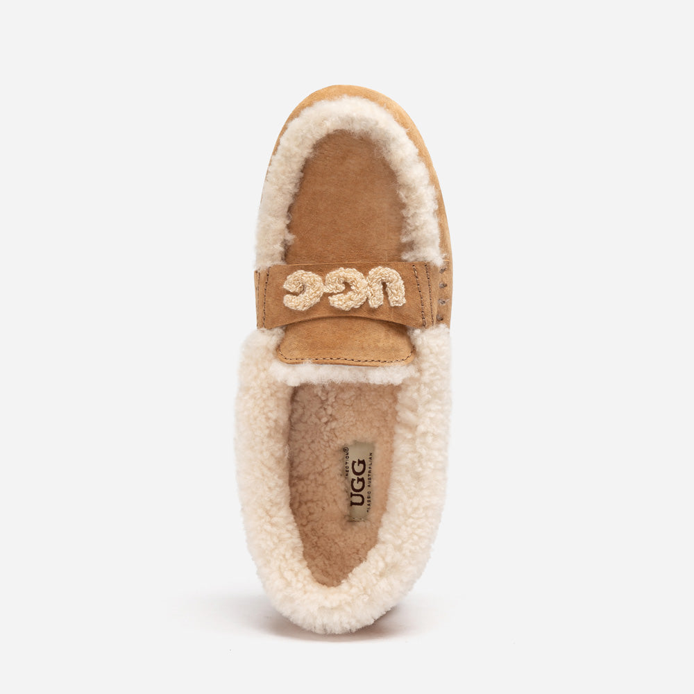 Violet Shearling Moccasin-PEROZ Accessories