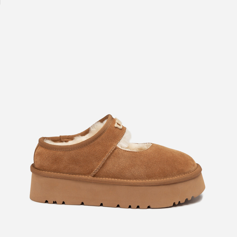 Ugg Mary Jane Emb Logo Platform-Women Moccasins Loafers-PEROZ Accessories
