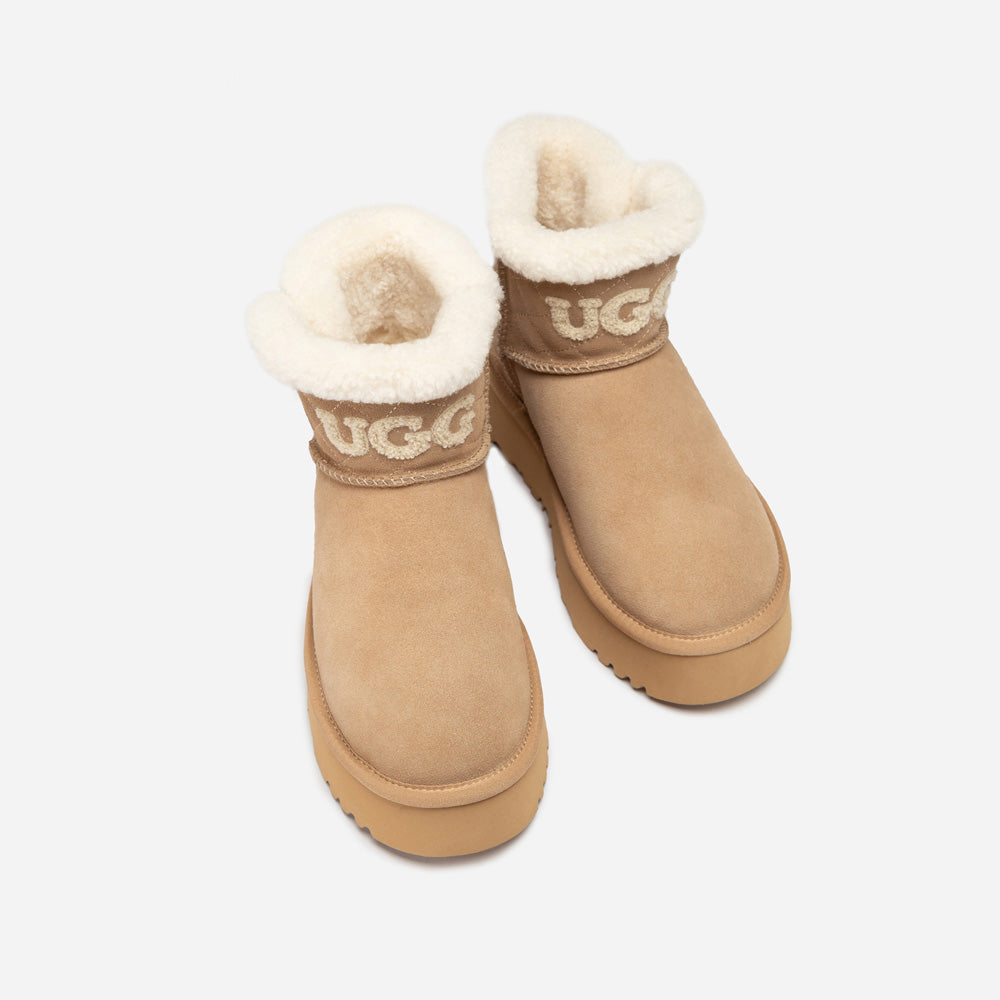 Ugg Bondi Matelasse Platform Shearling Mini Boot-Women UGG-PEROZ Accessories