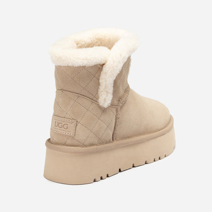 Ugg Bondi Matelasse Platform Shearling Mini Boot-Women UGG-PEROZ Accessories