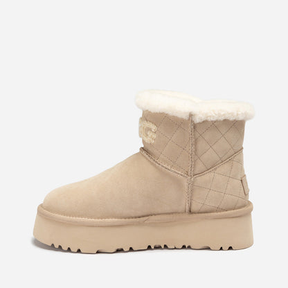 Ugg Bondi Matelasse Platform Shearling Mini Boot-Women UGG-PEROZ Accessories