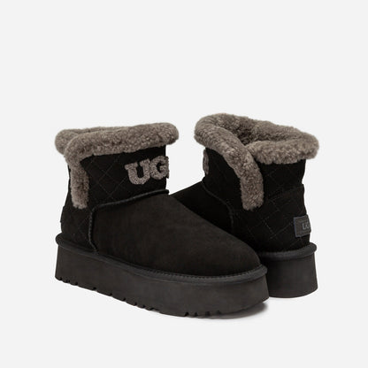 Ugg Bondi Matelasse Platform Shearling Mini Boot-Women UGG-PEROZ Accessories