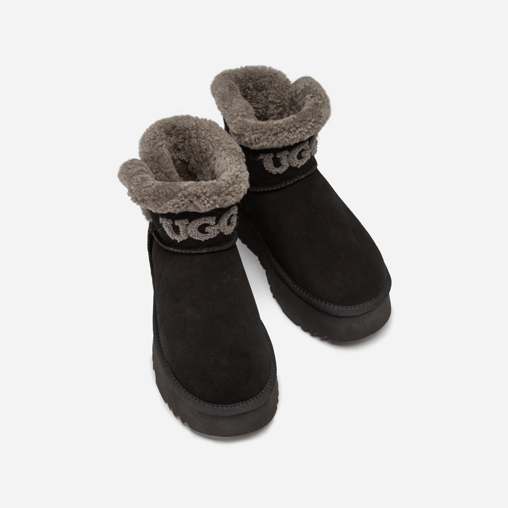 Ugg Bondi Matelasse Platform Shearling Mini Boot-Women UGG-PEROZ Accessories