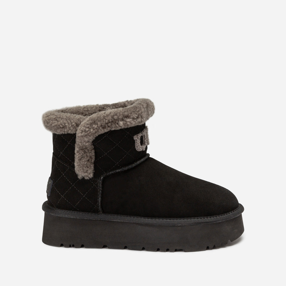 Ugg Bondi Matelasse Platform Shearling Mini Boot-Women UGG-PEROZ Accessories