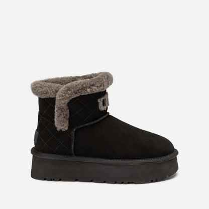 Ugg Bondi Matelasse Platform Shearling Mini Boot-Women UGG-PEROZ Accessories