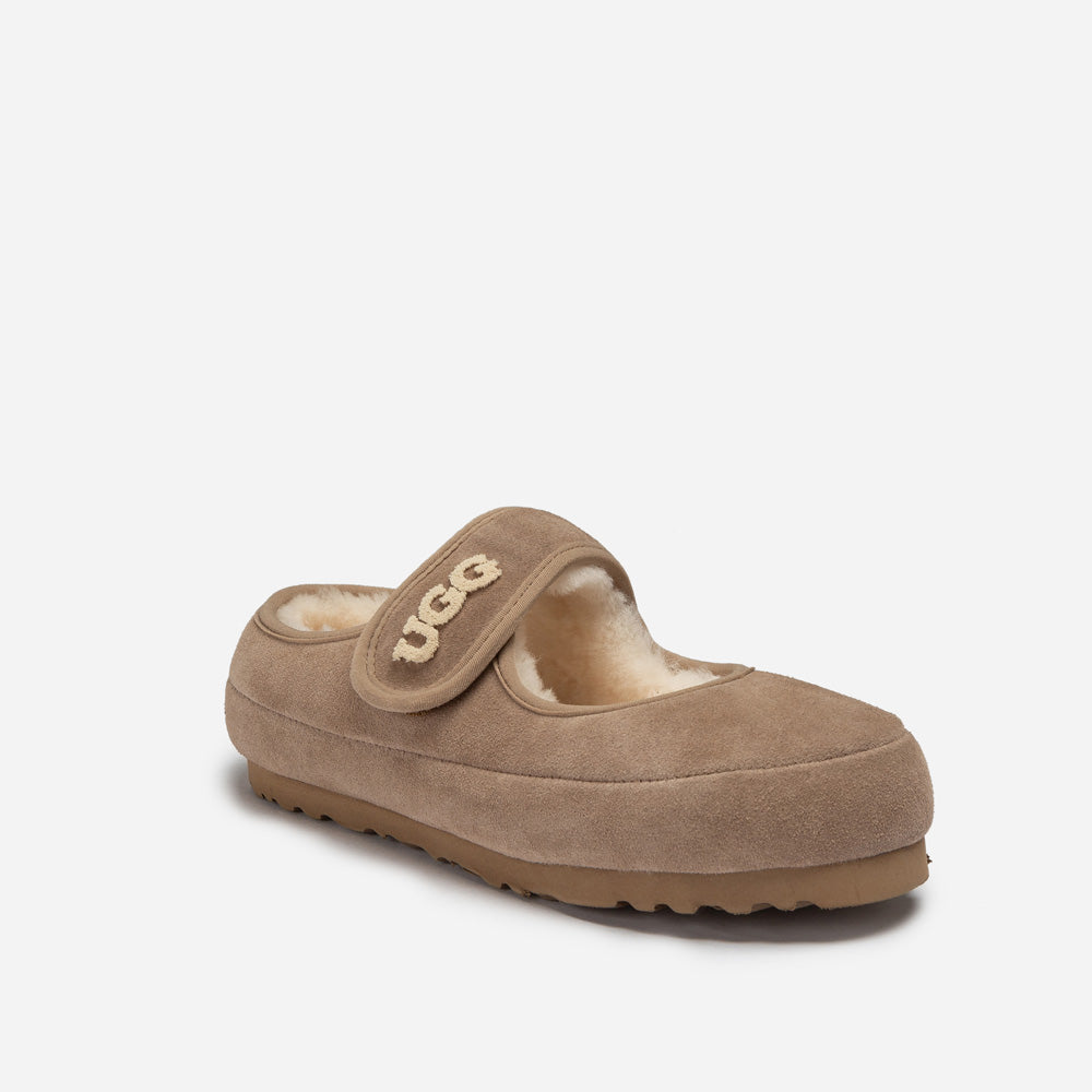 Ugg Mary Jane Emb Logo-Women Moccasins Loafers-PEROZ Accessories