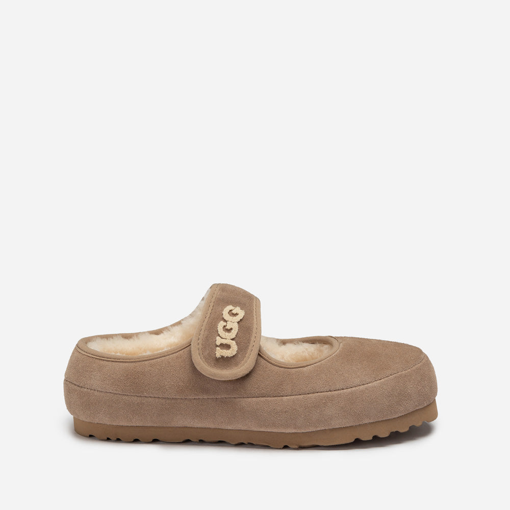 Ugg Mary Jane Emb Logo-Women Moccasins Loafers-PEROZ Accessories