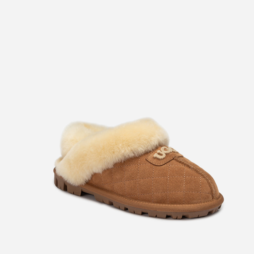 Ugg Coquette Matelasse Emb Logo Slipper( Detachable Feature)-Women Slippers-PEROZ Accessories