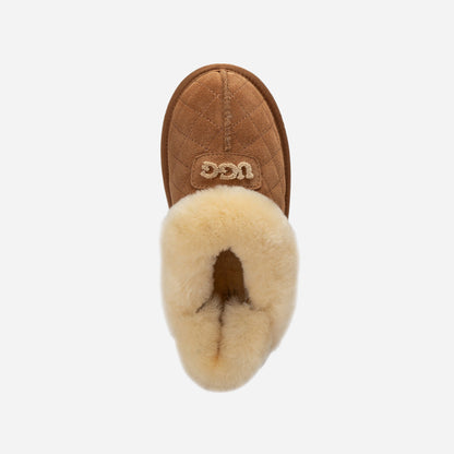 Ugg Coquette Matelasse Emb Logo Slipper( Detachable Feature)-Women Slippers-PEROZ Accessories