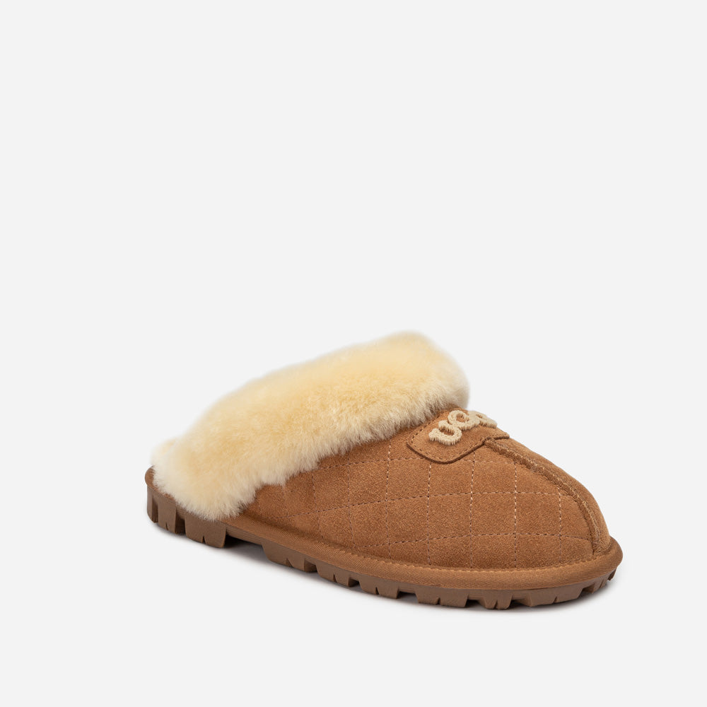Ugg Coquette Matelasse Emb Logo Slipper( Detachable Feature)-Women Slippers-PEROZ Accessories